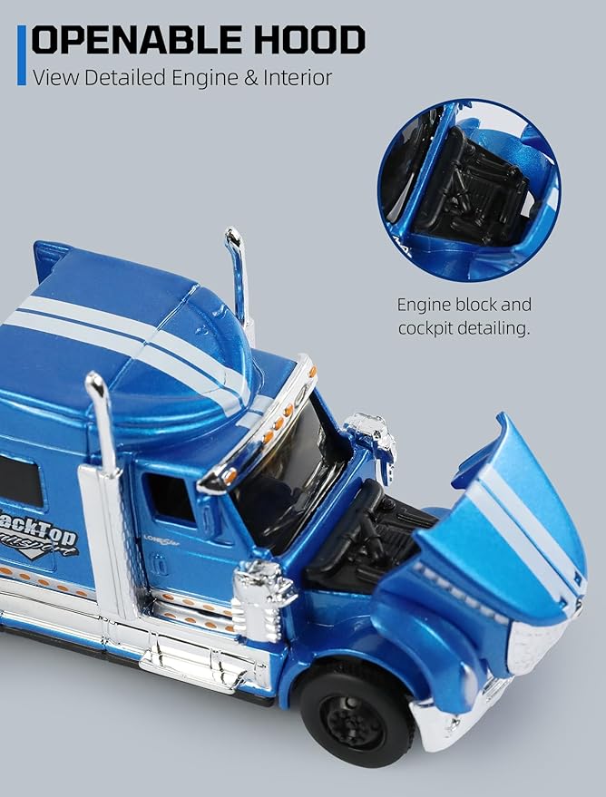 Semi Truck Trailer with Car Model Kit Semi Truck Trailer with Car Model Kit