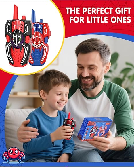 Spider Hero Walkie Talkies for Kids 2 Pack Indoor & Outdoor Toys Spider Hero Walkie Talkies for Kids 2 Pack Indoor & Outdoor Toys