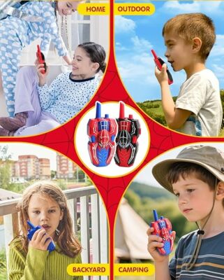Spider Hero Walkie Talkies for Kids 2 Pack Indoor & Outdoor Toys