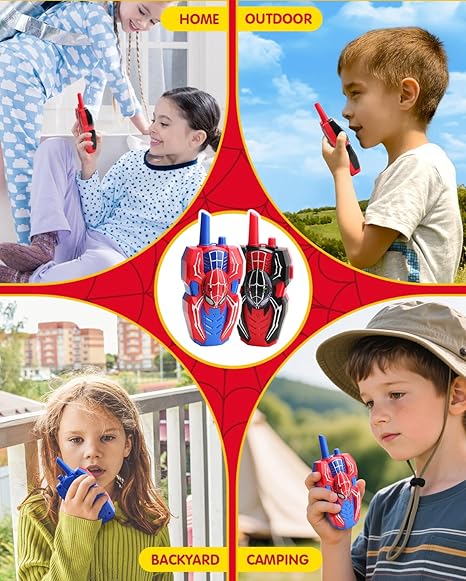 Spider Hero Walkie Talkies for Kids 2 Pack Indoor & Outdoor Toys Spider Hero Walkie Talkies for Kids 2 Pack Indoor & Outdoor Toys