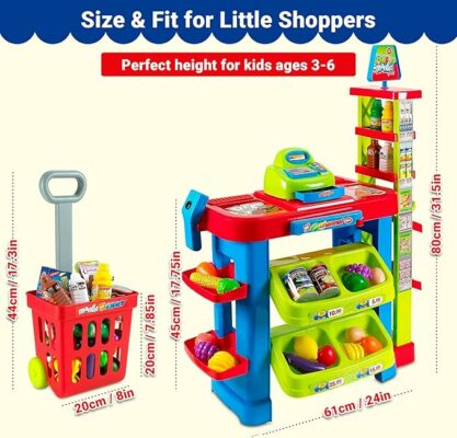 Supermarket Playset for Kids Grocery Store
