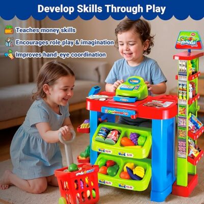 Supermarket Playset for Kids Grocery Store