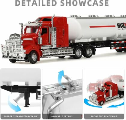Tanker Semi Truck Toy Kenworth W900 Diecast Model Trucks