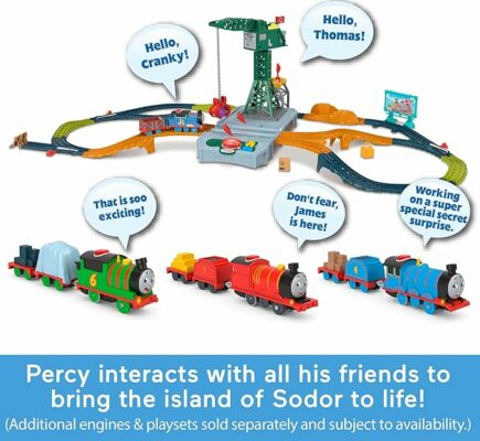 Thomas & Friends Motorized Toy Train Talking Percy Battery Powered Engine