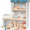 Wooden 3 Story Wood Doll House Playset with Furniture