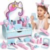 Wooden Makeup Vanity Set for Girls