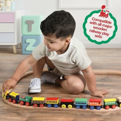 Wooden Train Set 12 PCS Train Toys Magnetic Set