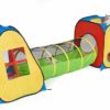3 in 1 Pop Up Play Tent with Tunnel Ball Pit for Kids
