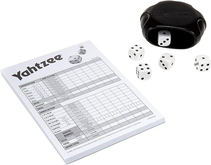 Hasbro Gaming Yahtzee Game Fast-Playing Dice Games for Kids Hasbro Gaming Yahtzee Game Fast-Playing Dice Games for Kids