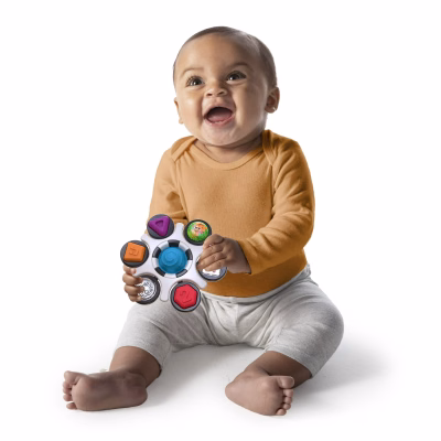 Baby Einstein Curiosity Clutch Twist and Pop Rattle Teether Infant Toy