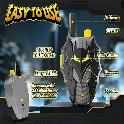 Batman Walkie Talkies for Kids with Flashing Eye Lights