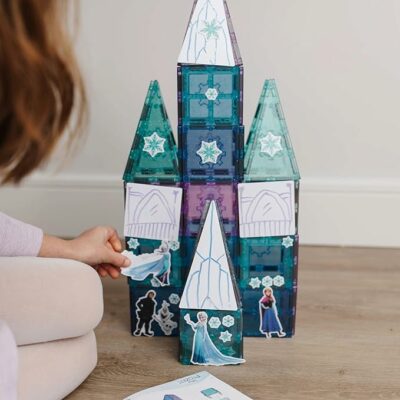 Disney Frozen Magnetic Tiles Princess Castle 68 Piece STEAM Building Set
