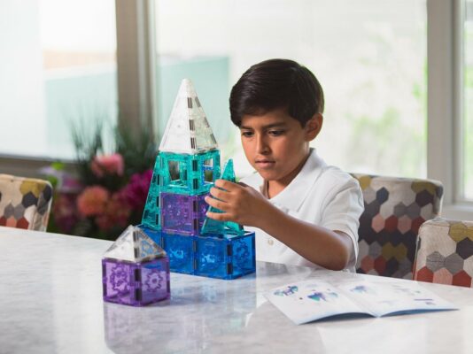 Disney Frozen Magnetic Tiles Princess Castle 68 Piece STEAM Building Set