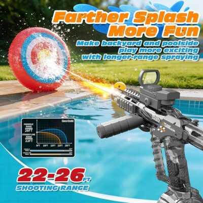 Electric Water Gun for Kids Automatic Squirt Gun with Flashing Muzzle