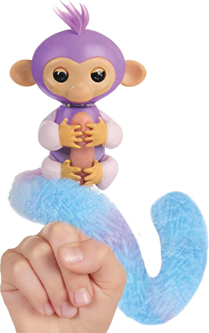 Fingerlings Snuggle Tails Interactive Purple Monkey