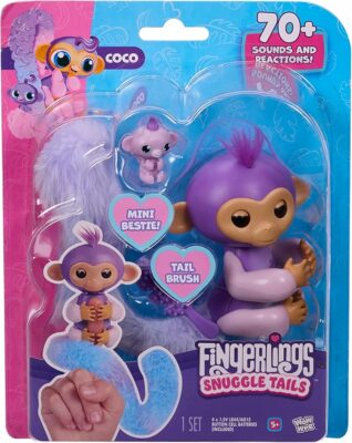 Fingerlings Snuggle Tails Interactive Purple Monkey