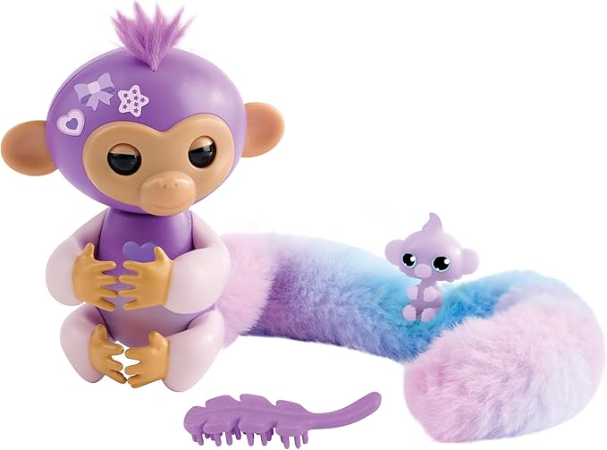 Fingerlings Snuggle Tails Interactive Purple Monkey 3 Fingerlings Snuggle Tails Interactive Purple Monkey