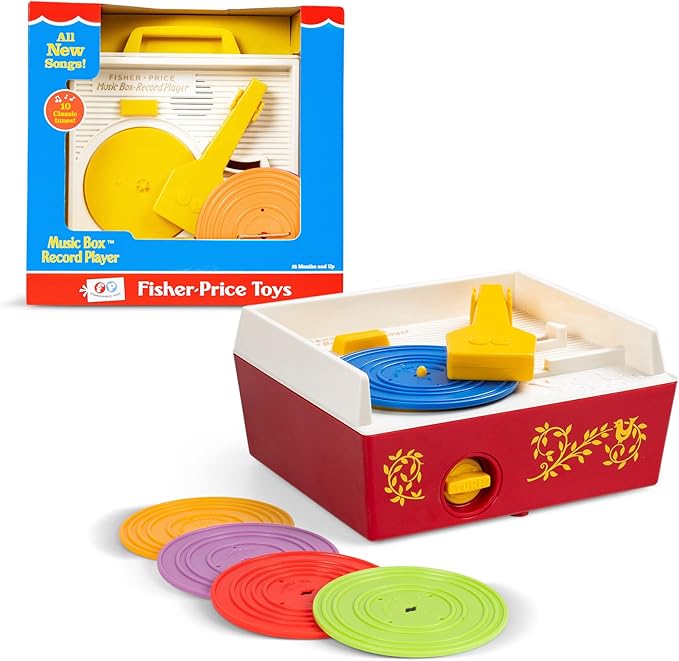 Fisher Price Classics Record Player Interactive Retro Toy for Kids
