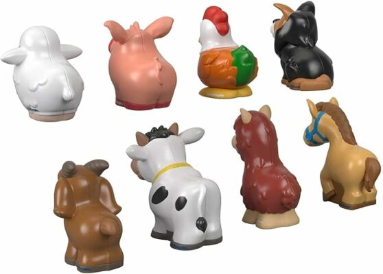 Fisher-Price Little People Toys Farm Animal Friends 8-Piece Figure Set