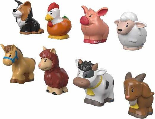 Fisher-Price Little People Toys Farm Animal Friends 8-Piece Figure Set