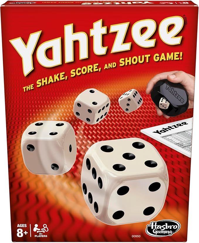 Hasbro Gaming Yahtzee Game Fast-Playing Dice Games for Kids