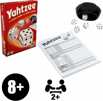 Hasbro Gaming Yahtzee Game Fast-Playing Dice Games for Kids
