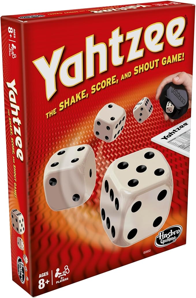 Hasbro Gaming Yahtzee Game Fast-Playing Dice Games for Kids Hasbro Gaming Yahtzee Game Fast-Playing Dice Games for Kids