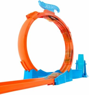 Hot Wheels Toy Car Track Set Triple Loop Pack & 1:64 Scale Vehicle