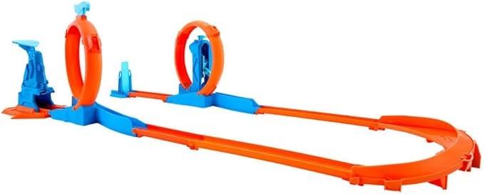 Hot Wheels Toy Car Track Set Triple Loop Pack & 1:64 Scale Vehicle