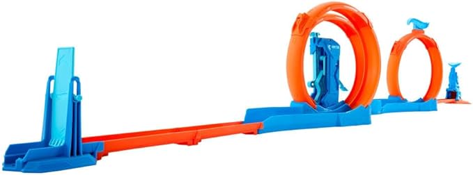 Hot Wheels Toy Car Track Set Triple Loop Pack & 1:64 Scale Vehicle