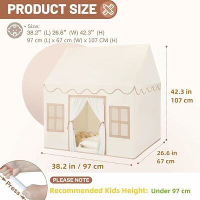 Kids Play Tent Indoor with Mat for Kids