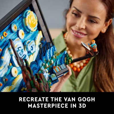 LEGO Ideas Vincent Van Gogh The Starry Night 3D Puzzle Building Set