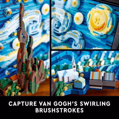 LEGO Ideas Vincent Van Gogh The Starry Night 3D Puzzle Building Set