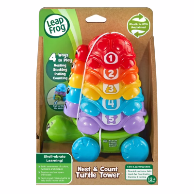 LeapFrog Nest & Count Turtle Tower with Accessories