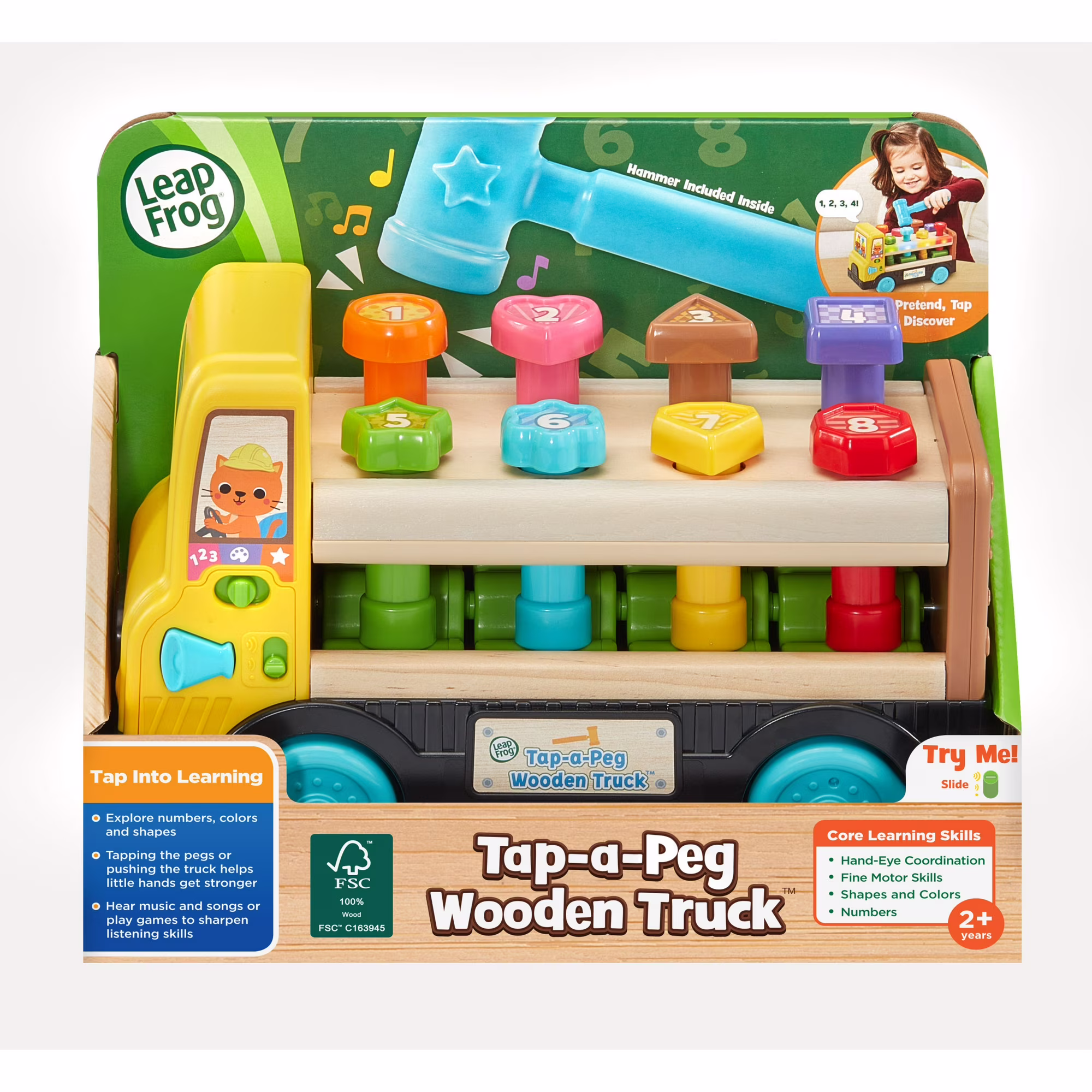 LeapFrog Tap a Peg Wooden Truck Wood with Accessories LeapFrog Tap a Peg Wooden Truck Wood with Accessories