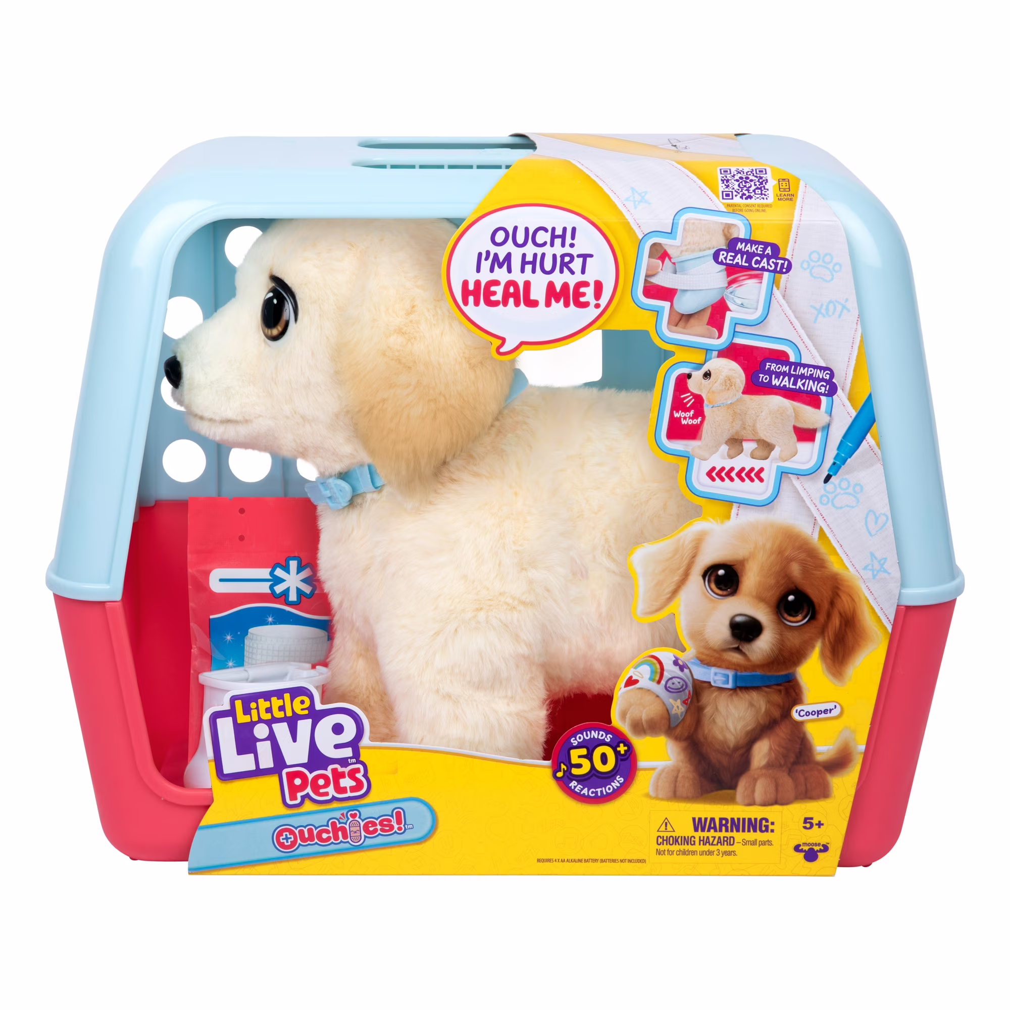 Little Live Pets Ouchies Deluxe Single Pk Cooper Little Live Pets Ouchies Deluxe Single Pk Cooper