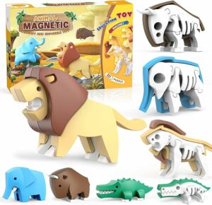 Magnetic Animal Building Toys 3D Puzzle Animals for Kids