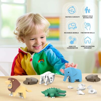 Magnetic Animal Building Toys 3D Puzzle Animals for Kids