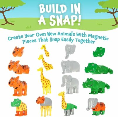 Magnetic Animals for Kids Mix or Match Animal Toy Set