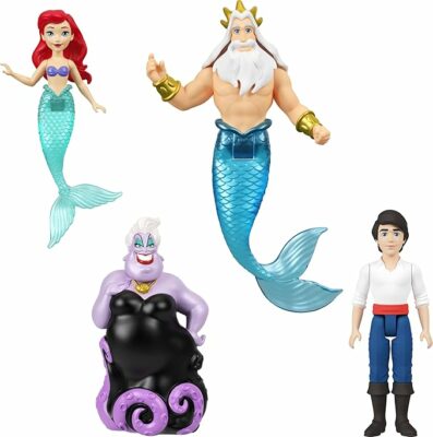 Mattel Disney Princess Toy Small Doll 4 Pack with Mermaid Ariel