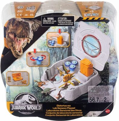 Mattel Jurassic World Distortus Rex Lab Sensory Playset with Mini Figures