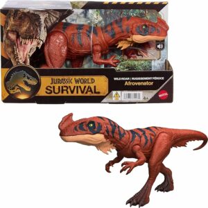Mattel Jurassic World Wild Roar Afrovenator Dinosaur Action Figure Toy