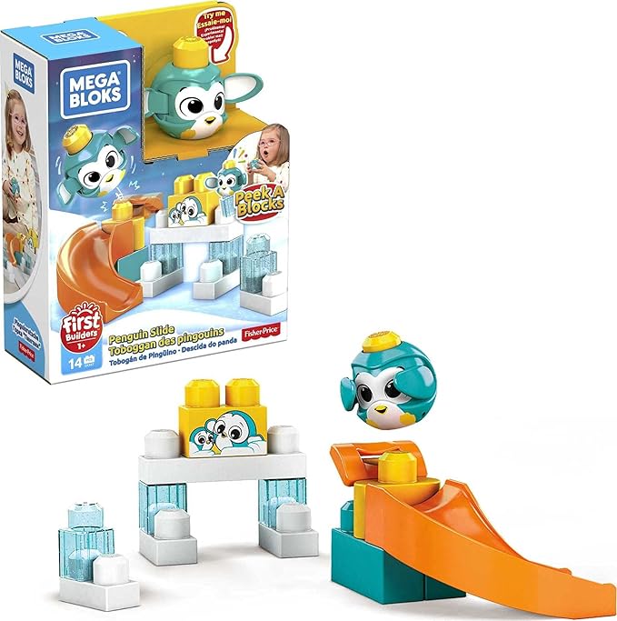 Mega Bloks Peek A Blocks Penguin Slide with Big Building Blocks