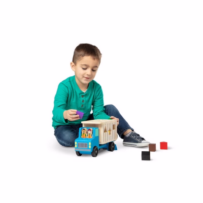 Melissa & Doug Shape Sorting Dump Truck with Take Along Show Horse Stable