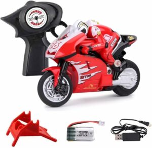 Mini RC Motorcycle 2.4G Full Proportional Remote Control Bike