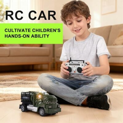 Multi Dinosaur Oil Tanker Military Truck Toy Remote Control for Boys