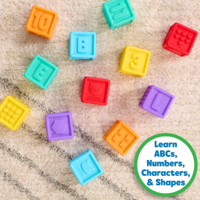 Playskool ABC Soft Stacking Blocks Early Learning Baby Blocks Set