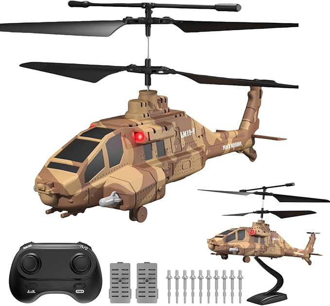 RC Helicopter with Missiles 2.4GHz Remote Control Army Helicopter