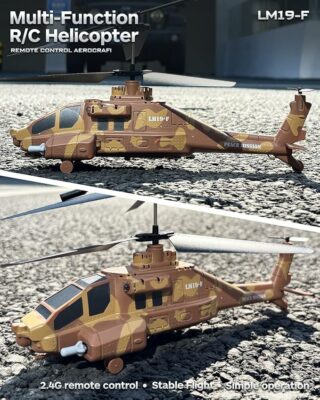 RC Helicopter with Missiles 2.4GHz Remote Control Army Helicopter