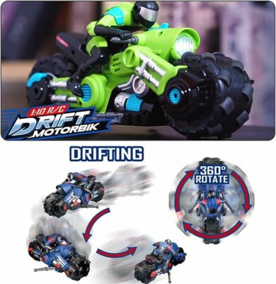 Mini RC Motorcycle 2.4G Full Proportional Remote Control Bike